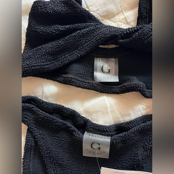 Hunza G NWT Black Juno Crinkle Bikini - Picture 4 of 5